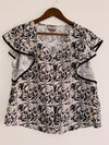 APOLOGY Blusa Estampada con mangas en bolero. Talla S