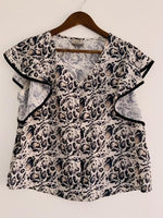 APOLOGY Blusa Estampada con mangas en bolero. Talla S