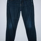 AMERICAN EAGLE Jean cinco bolsillos Skinny lavado oscuro. Talla 4 americana