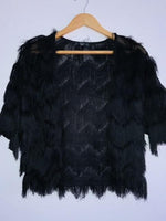 BERSHKA Cardigan corto de pelos. Talla S