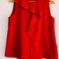 ZARA Blusa sin mangas con pliegue. Talla M