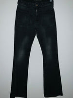 MANGO Jean bota Flare color negro. Talla 38