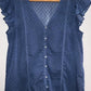 NAF NAF Blusa efecto plumeti con encaje. Talla L
