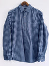 KENNETH COLE Camisa para hombre a cuadros azul. Talla M