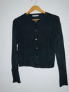 ZARA Sweater Cardigan básico cuello redondo. Talla M