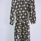 STUDIO F Vestido largo camisero estampado. Talla 8