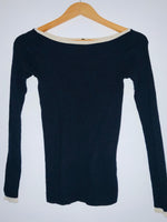 MASSIMO DUTTI Sweater cuello bandeja. Talla XS