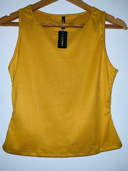 AZZORTI ( NUEVA ) Camiseta acanalada poliéster. Talla S