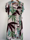 CÉNTRICA Vestido Cruzado estampado. Talla L