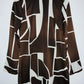 MANGO Vestido estampado geométricos. Talla M