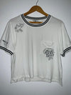 EDC Camiseta con bolsillo estampado. Talla L