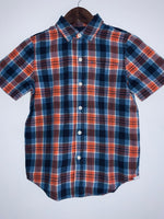 GAP KIDS Camisa manga corta a cuadros. Talla 6-7