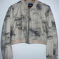 ZARA Chaqueta corta tipo bomber estampada. Talla L