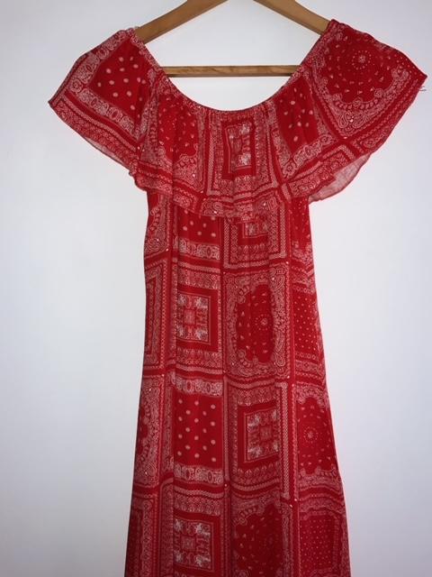 FIORY Vestido playero estampado. Talla S