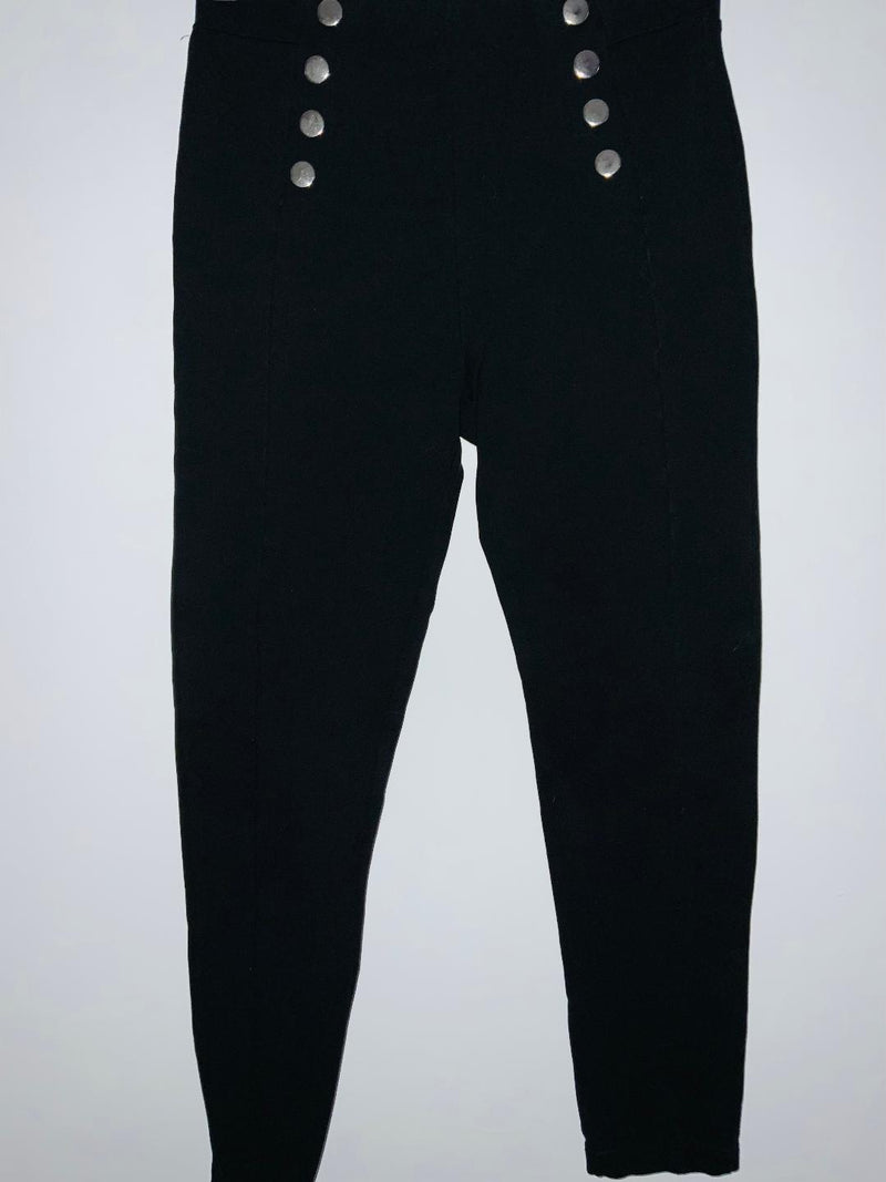 STRADIVARIUS Pantalón tipo Leggins con botones. Talla 38 ( 8 )