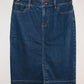 TALBOTS Falda en indigo cinco bolsillos. Talla 4 americana*