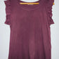 MADE WITH LOVE Camiseta con arandelas en mangas. Talla S*