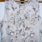 ANN TAYLOR Blusa manga sisa estampada. Talla S