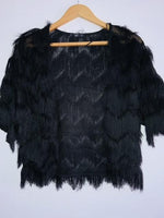 BERSHKA Cardigan corto de pelos. Talla S