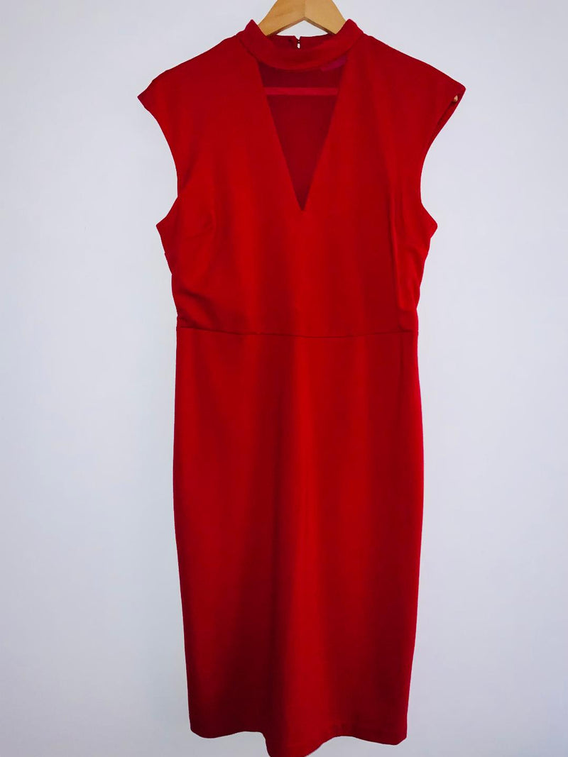 NEW YORK & COMPANY Vestido cuello alto.Talla M