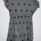 INA Vestido corto bordado ojalillo. Talla S