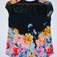 CAMISETA Estampada con cortes en tul. Talla M*