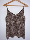 ALANIZ ( NUEVA ) Blusa de tiras estampada animal print. Talla S