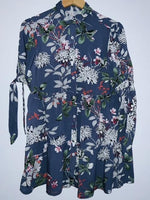 AGUSTINA Bluson camisero estampado flores. Talla S