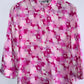 KASPER Blusa Camisera estampada geométricos. Talla L