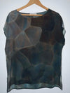 ANIS Blusa mangas caídas estampada. Talla L