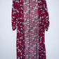 CÉNTRICA Kimono estampado flores. Talla L