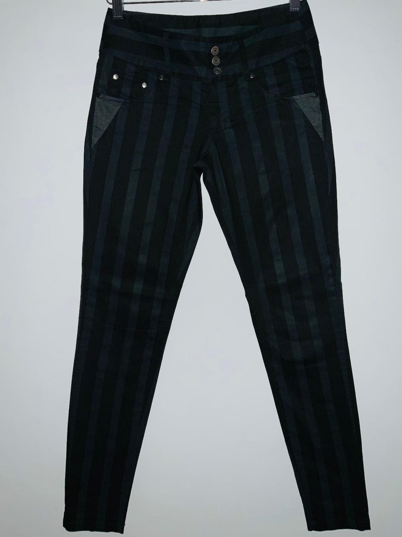 PANTALÓN en dril efecto rayas. Talla 36 ( 6 )