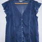 NAF NAF Blusa efecto plumeti con encaje. Talla L