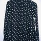 MERONA Blusa camisera estampada en pepas. Talla M