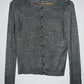 BERSHKA Cardigan tejido abierto efecto jaspe. Talla S