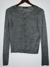 BERSHKA Cardigan tejido abierto efecto jaspe. Talla S