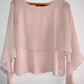 ZARA Blusa con chiffon sobrepuesto. Talla L