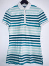 TOMMY HILFIGER Camiseta tipo polo a rayas para mujer. Talla S