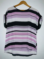 PAT PRIMO Blusa a rayas manga rodada. Talla 10 ( M )