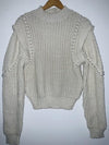 BERSHKA Sweater cuello alto tejido grueso. Talla L
