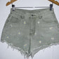 SHEIN Short en denim bordado flores. Talla M