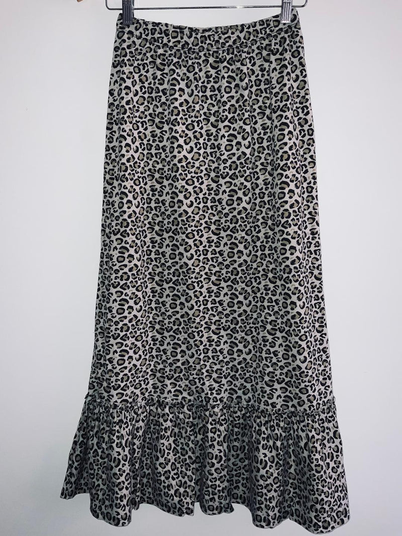 CARMEL Falda larga estampada animal print. Talla 8 ( S )