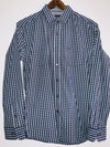 KENNETH COLE Camisa para hombre a cuadros azul. Talla M