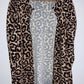 SHEIN Cárdigan en tela estampada animal print. Talla S
