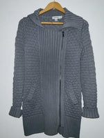 CALVIN KLEIN Sweater tejido cruzado con cierre. Talla XS