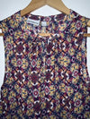 LIZ CLAIBORNE Blusa manga sisa estampada. Talla L