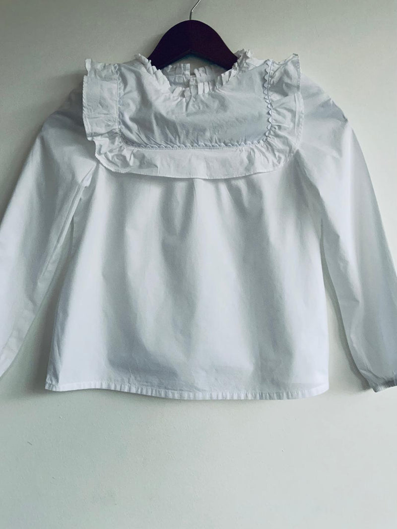 EPK Blusa para niña con cuello tipo Peto. Talla 10