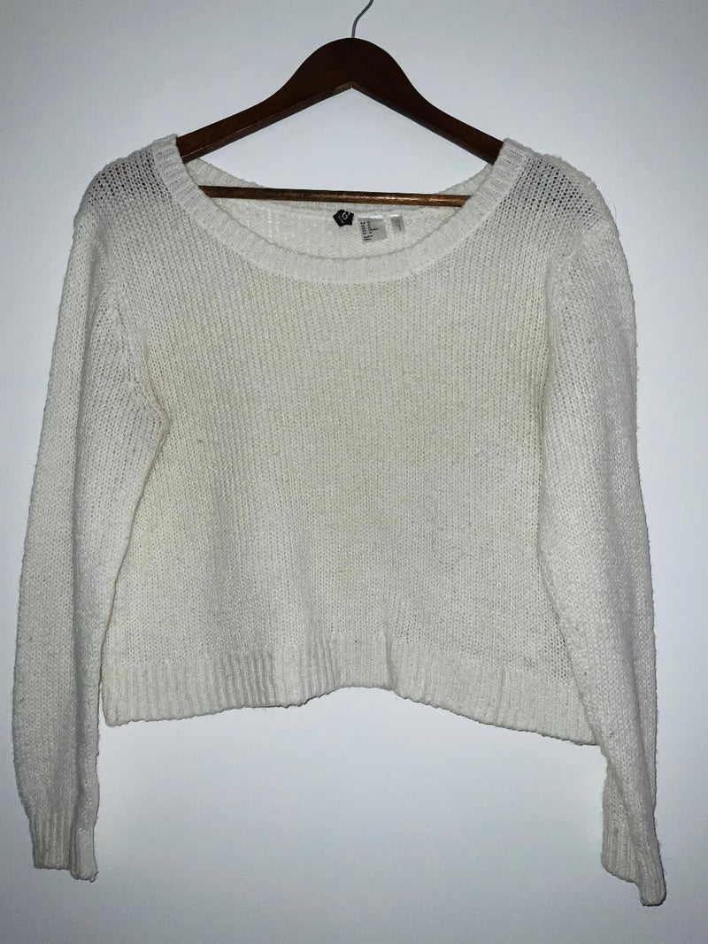 H&M Sweater tejido crema. Talla 10