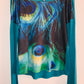 LEONISA Camiseta estampada plumas. Talla M