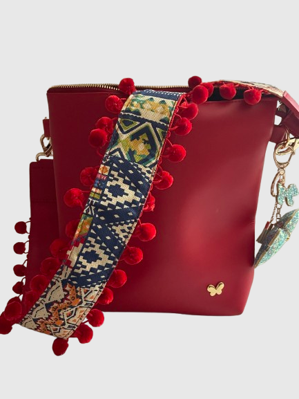 CARTERA Mediana en cuero sintético Rojo. Talla Única